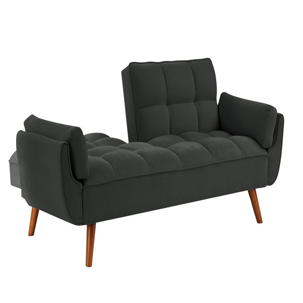 Newly Designed Linen Sofa Furniture With Adjustable Backrest And Easy Assembly Lounge Chair - Dark Gray