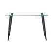 Glass Dinning Table 120 70 ,black Metal Leg , Dinning Table For 4 Seats Office Table Computer Desk