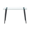 Glass Dinning Table 120 70 ,black Metal Leg , Dinning Table For 4 Seats Office Table Computer Desk