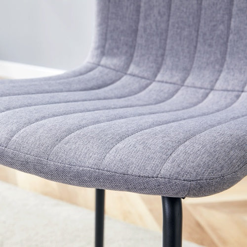 Luxury Minimalist Chairs - A Set Of 4 High Quality Dining Chairs With Black Metal Legs. The Integral Metal Leg Structure Is Suitable For Various Interior Decoration Styles.