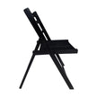 Black Slatted Wood Folding Chair, Set Of 4 - Foldable Event Style