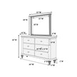 Luxury Antique Silver Champagne Finish Dresser W Mirror Storage Space Drawers Bedroom Furniture