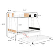 Metal Twin Over Full Bunk Bed With Trundle, Heavy-Duty, Noise Reduced, Guardrail
