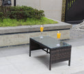 Outdoor Patio Furniture 1 Coffee Table With Clear Tempered Glass
