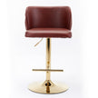 Furniture,Swivel Barstools Adjusatble Seat Height, Modern PU Upholstered Bar Stools With The Whole Back Tufted, For Home Pub And Kitchen Island