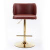 Furniture,Swivel Barstools Adjusatble Seat Height, Modern PU Upholstered Bar Stools With The Whole Back Tufted, For Home Pub And Kitchen Island