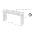 60  Antique Natural Farmhouse Console Table - Retro Wooden Entryway Table With Double Board Suspension Design, Solid Wood & MDF, Sofa Table For Living Room