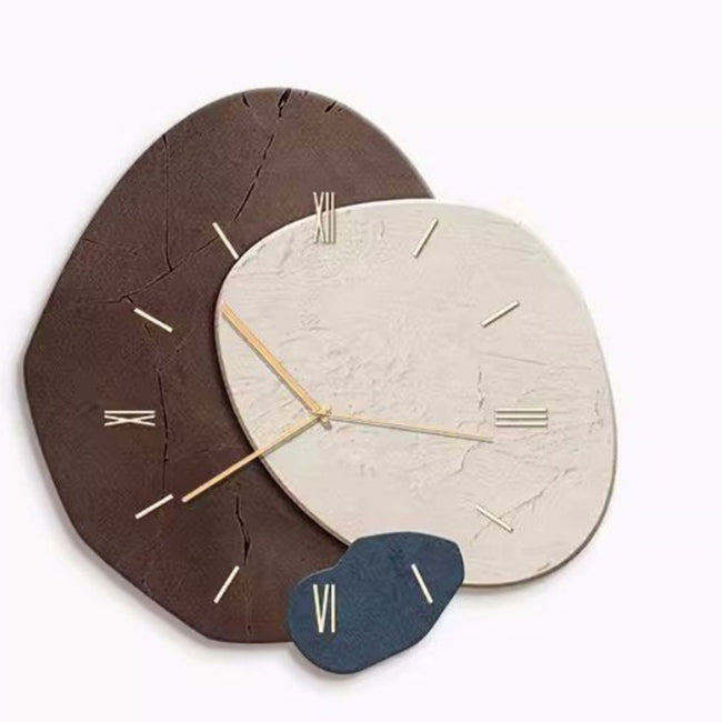 New Chinese Style Dining Room Dining Table Hanging Painting Punch-free Wall Clock