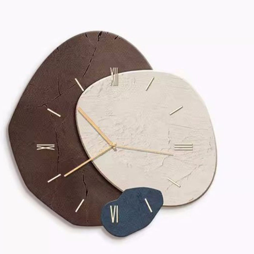 New Chinese Style Dining Room Dining Table Hanging Painting Punch-free Wall Clock