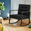 Patio Rattan Rocker Outdoor Glider Rocking Chair Cushion Lawn