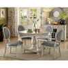Transitional Antique White And Gray Side Chairs Set Of 2 Chairs Dining Room Furniture Padded Fabric Seat