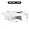 A Modern And Practical Coffee Table With Imitation Marble Patterns, Made Of MDF Material. The Fusion Of Elegance And Natural Fashion 31.4X 31.4X12