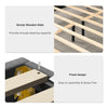 Queen Bed Frame, Linen Storage Headboard, Strong And Stable, No Noise,Under Bed Storage, No Box Spring,Weight 485lbs