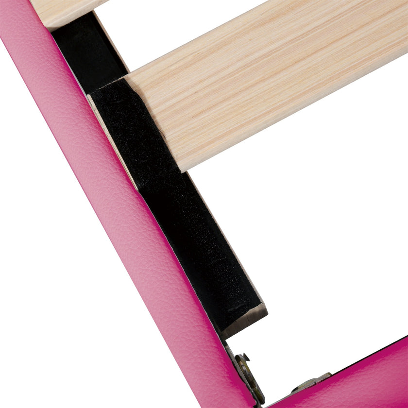 Full Size Upholstered Bed Frame With LED Lights & Crown Headboard