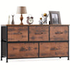 Dresser For Bedroom Storage Drawers Fabric Storage Tower With 5 Drawers
