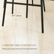 Rattan Counter Bar Stools Set Of 2, 26 Counter Height Barstools With Back, Bar Chairs For Kitchen Island, Brown