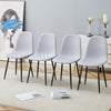 Comfortable Linen-Cotton Dining Chair Set - Four Pieces In Light Gray.Integrated Seat And Backrest,Linen-Cotton Material,Modern Home Matching.