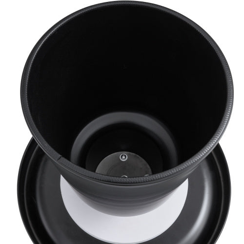 Set Of 2 Round Metal Side Coffee Table Black And White 70cm And Balck 50 Cm