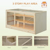 Hamster Cage 3 Tiers Wooden Big Habitat Mice Rat Exercise Play House Pen Opening Roof Ramps