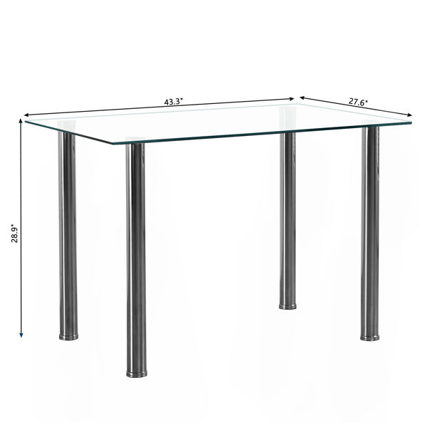 110CM Clear Color Dining Table Set This Product Will Be Split Into Two Packages