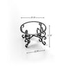 3 Piece Tempered Glass Surface Coffee Table Set, Decor Coffee Table Round End Side Table With Sturdy Construction For Living Room Rustic Black