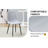 Comfortable Linen-Cotton Dining Chair Set - Six Pieces In Light Gray.Integrated Seat And Backrest,Linen-Cotton Material,Modern Home Matching.