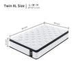 12 Inch Hybrid Mattress Individual Pocket Spring Memory Foam Knitted Cover CertiPUR-US White