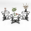 3 Piece Tempered Glass Surface Coffee Table Set Decor Coffee Table
