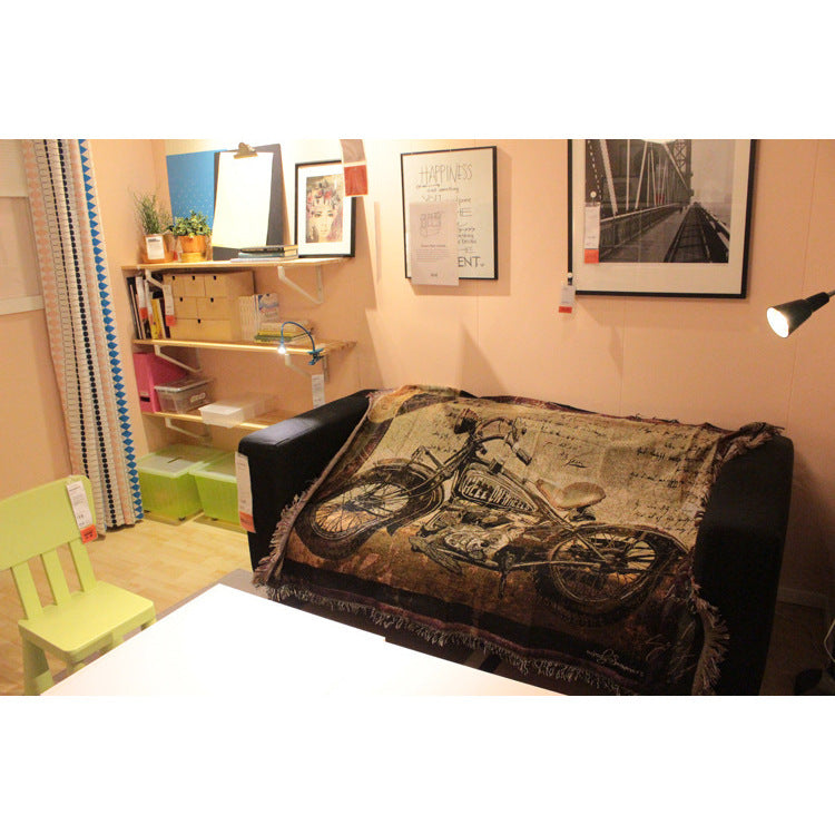 American Dustproof Sofa Cover Woven Knitted Thread Blanket Carpet Cover Blanket