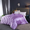 Pure Color Washed Silky Bedding Ice Silk Quilt Cover