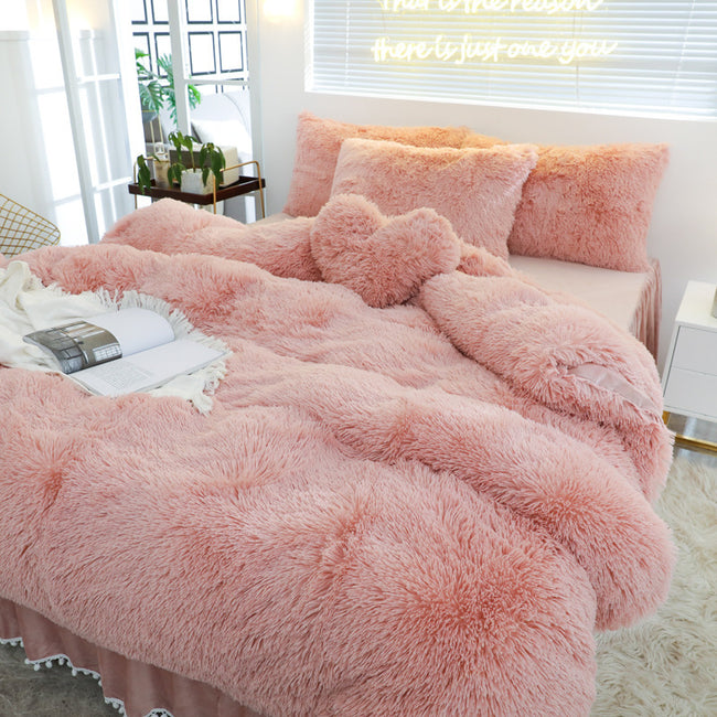 4-piece mink bed set