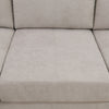 Off-White Short Fur Fluffy Fabric 2-Piece Left Side L-Shaped Living Room Sofa Set--Only Supports Self Pickup