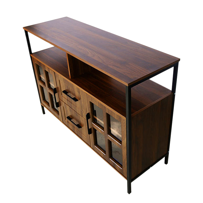 Living Room Shelves, With Two Storage Rooms, Storage Box, Modern Kitchen Utensils Cabinet, Self-service Wooden Storage Cabinet, Corridor Dining Room Transparent Glass Cabinet