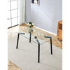 Glass Dining Table Transparent, 130  80   8MM