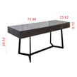Modern Black 70.87  Computer Desk, Study & Work Desk  Y-Shaped Metal Legs