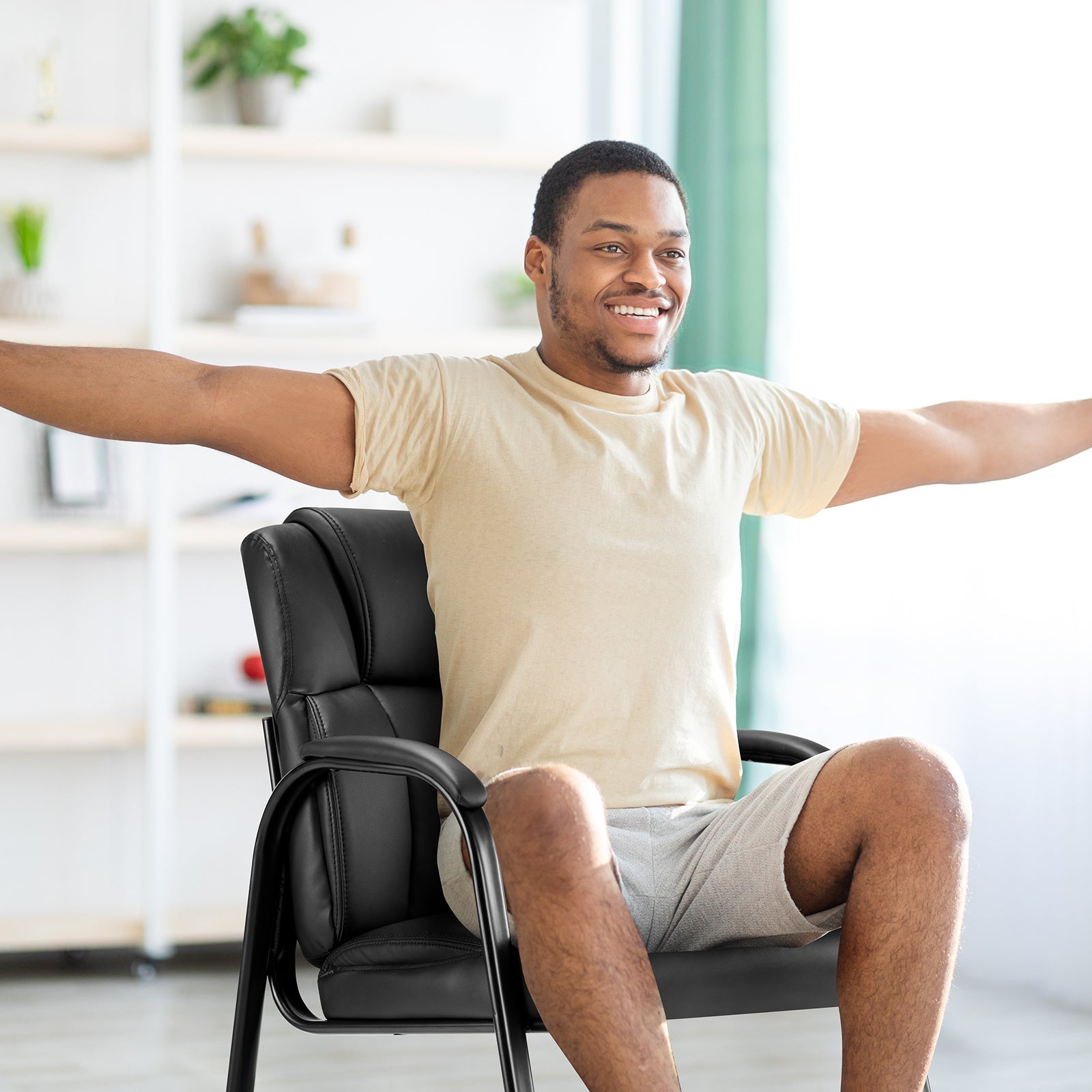 Elderly Chair With Padded Armrest