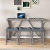 Bar Table Set With Power Outlet, Bar Table And Chairs Set, 4 Piece Dining Table Set, Industrial Brea