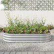 Oval Large Metal Raised Garden Bed For Plants, Vegetables, Flowers