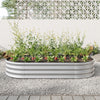 Oval Large Metal Raised Garden Bed For Plants, Vegetables, Flowers
