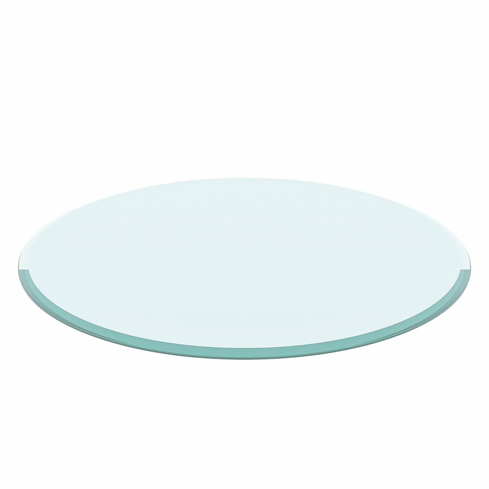 36 Round Tempered Glass Table Top 1 2  Thick Beveled Polished Edge