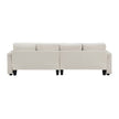 Seater Modern Linen Fabric Sofa With Armrest Pockets And 4 Pillows,Minimalist Style Couch For Living Room, Apartment, Office,3 Colors