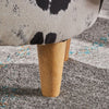 Black And White Velvet Cow Shaped Footstool