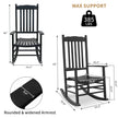 Black Poplar Wavy Wooden Rocking Chair With Armrests