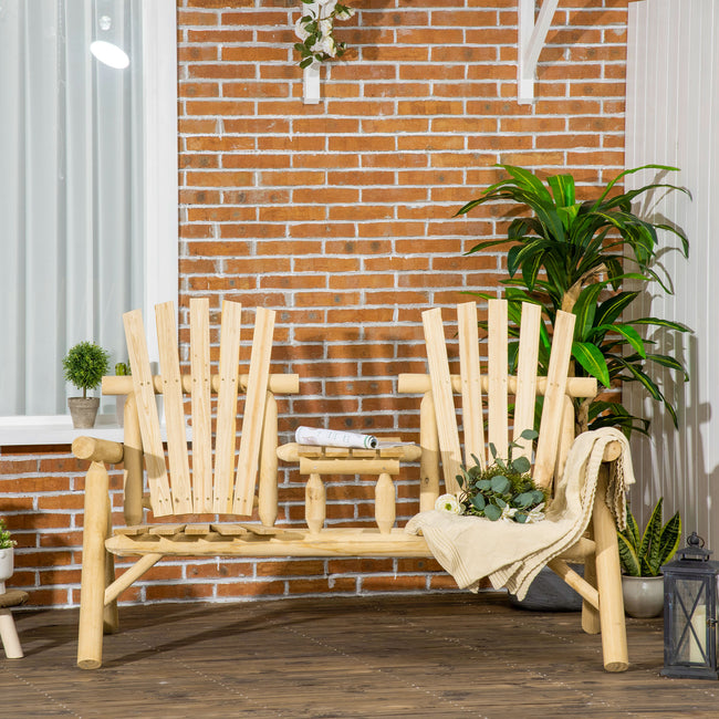 Double Adirondack Chair with Ice Bucket