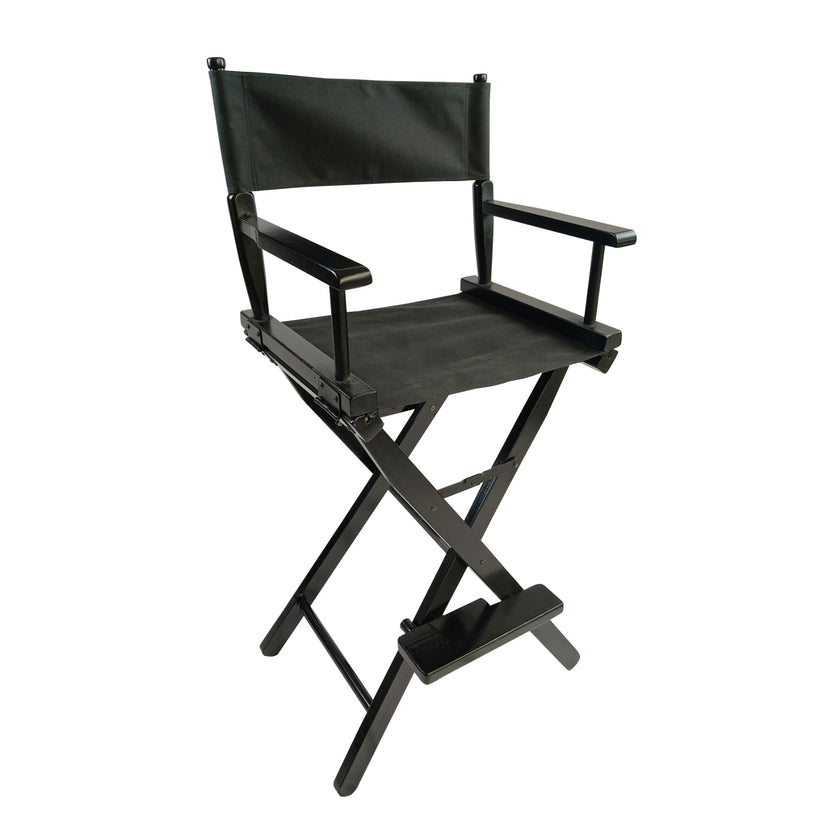 Casual Home Director's Chair Black Frame Canvas, Foldable, 2pcs - Adult Size