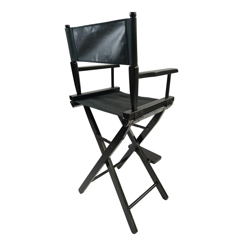 Casual Home Director's Chair Black Frame Canvas, Foldable, 2pcs - Adult Size