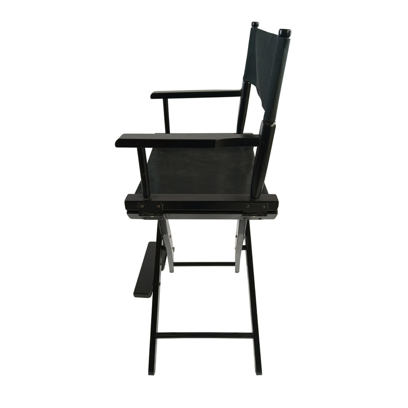 Casual Home Director's Chair Black Frame Canvas, Foldable, 2pcs - Adult Size