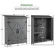 56L X 19.5W X 64H In Outdoor Storage Shed With Lockable Door,Wooden Tool Storage Shed With Detachable Shelves And Pitch Roof