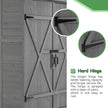 56L X 19.5W X 64H In Outdoor Storage Shed With Lockable Door,Wooden Tool Storage Shed With Detachable Shelves And Pitch Roof