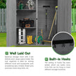 56L X 19.5W X 64H In Outdoor Storage Shed With Lockable Door,Wooden Tool Storage Shed With Detachable Shelves And Pitch Roof
